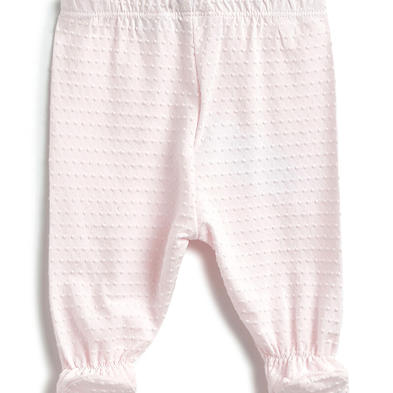 Girls Light Pink Baby's Smock with Leggings image number 3